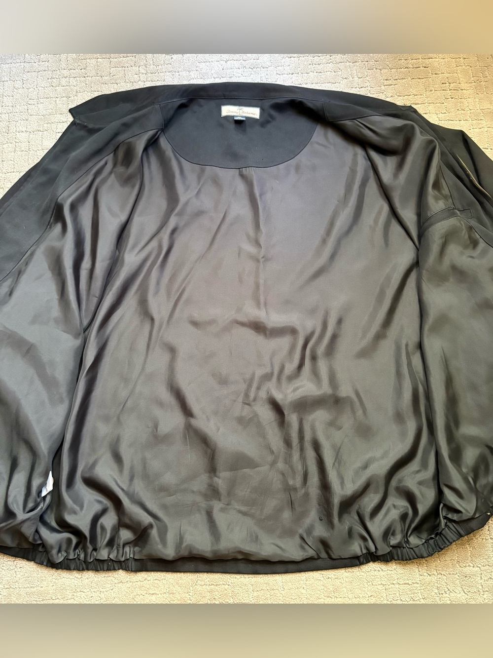 Tommy Bahama Men’s Silk Casual Black Lightweight Full Zip Jacket - Picture 6 of 7